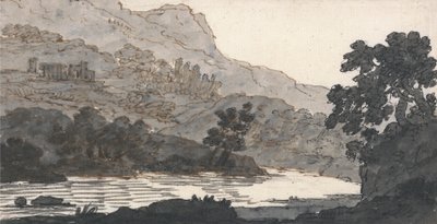 Harabelerle Nehir ve Dağ by Alexander Cozens