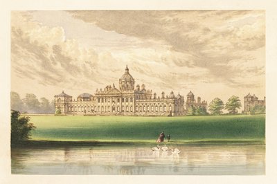 Howard Kalesi, Yorkshire, İngiltere. ,1880 (gravür) by Alexander Francis (after) Lydon