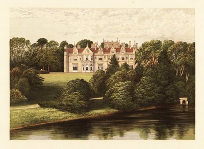 Keele Hall, Staffordshire, İngiltere., 1880 (gravür) by Alexander Francis (after) Lydon