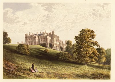 Lambton Kalesi., Durham, İngiltere. ,1880 (gravür) by Alexander Francis (after) Lydon