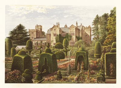 Levens Hall., Cumbria, İngiltere. ,1880 (gravür) by Alexander Francis (after) Lydon