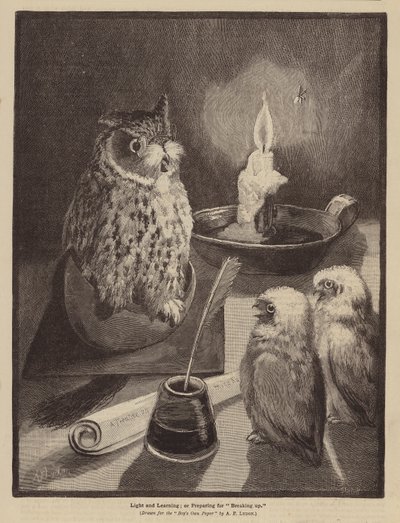 Işık ve Öğrenme; ya da Ayrılığa Hazırlanmak (lito) by Alexander Francis (after) Lydon