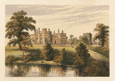 Ripley Kalesi, Yorkshire, İngiltere. ,1880 (gravür) by Alexander Francis (after) Lydon