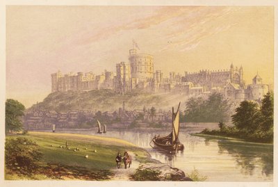 Windsor Kalesi, Berkshire, İngiltere. 1880 (gravür) by Alexander Francis (after) Lydon