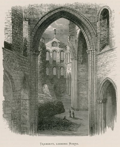 Kirkstall Manastırı, Transept, Kuzeye bakıyor by Alexander Francis Lydon
