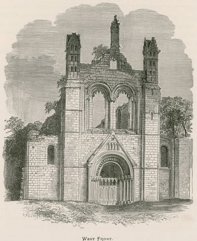 Kirkstall Manastırı, Batı Cephesi by Alexander Francis Lydon