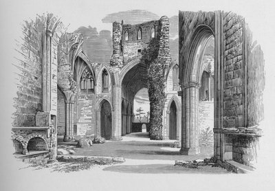 Nef ve Kuzey ve Güney Koridor, Melrose Manastırı, c1880, 1897 by Alexander Francis Lydon
