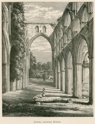 Rievaulx Manastırı, Koro, Kuzeye bakıyor by Alexander Francis Lydon