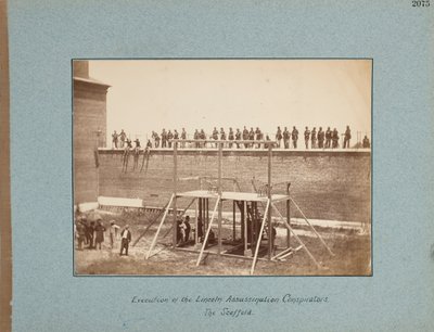 Lincoln Suikastı Komplocularının İnfazı. İskele by Alexander Gardner