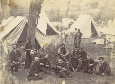 Potomac, Antietam, Ekim 1862, 1862 Ordusu Karargahında Grup. by Alexander Gardner