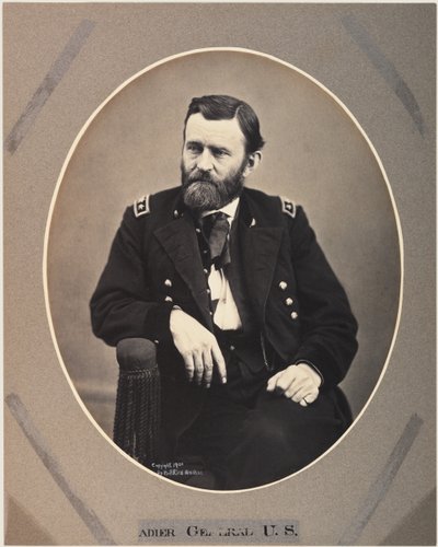 Ulysses S. Grant'in Platin Pirinç Baskısı, 1865, 1901'de basılmış (sepya fotoğrafı) by Alexander Gardner