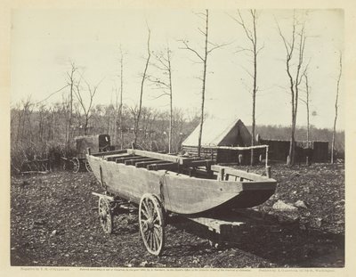 Pontoon Boat, Brandy Station, Virginia, Şubat 1864. by Alexander Gardner