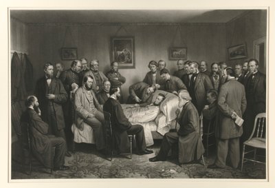 Lincoln ölüm döşeğinde by Alexander Hay Ritchie