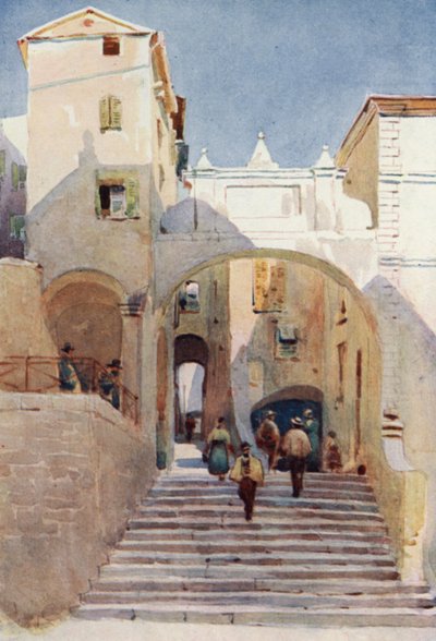 Mentone, Eski Evler (renkli taş) by Alexander Henry Hallam Murray