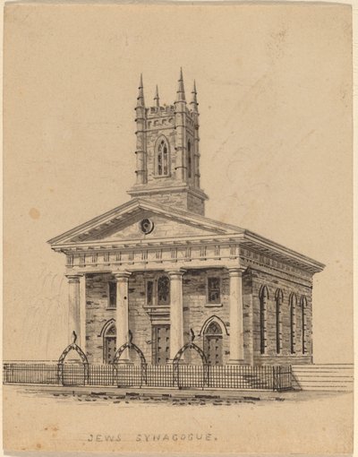 Yahudi Sinagogu, N.Y. by Alexander Jackson Davis