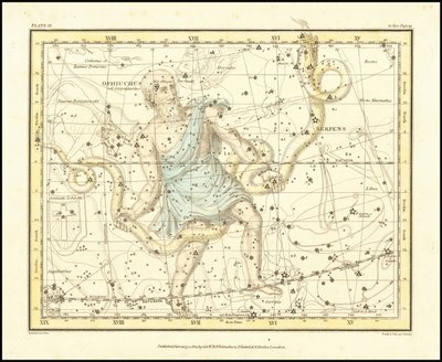 1822 - Alexander Jamieson - Ophiuchus ve Yılan (ve Scutum Sobieski) by Alexander Jamieson