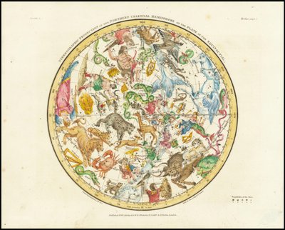 1822 - Alexander Jamieson - Kuzey Göksel Yarımkürenin Stereografik Projeksiyonu by Alexander Jamieson