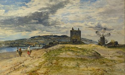 Broughty Kalesi, 1860 dolayları (panelde yağlı boya) by Alexander Jnr. Fraser