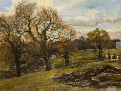 Cadzow Ormanı, 1860 dolayları (tuval üzerine yağlı boya) by Alexander Jnr. Fraser