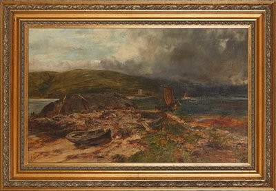 Kamp Alanı (gemiye serilmiş tuval üzerine yağlıboya) by Alexander Jnr. Fraser