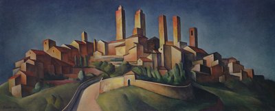 San Gimignano, 1922 by Alexander Kanoldt