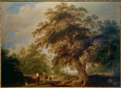 Apollo ile Cumaean Sibyl ile manzara by Alexander Keirncx