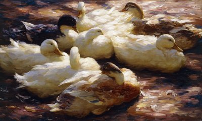 Nehir kıyısındaki ördekler by Alexander Koester