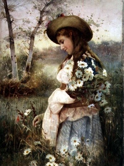 Marguerites Toplama (suluboya) by Alexander M. Rossi