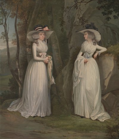 Eleanor ve Margaret Ross, 1785 ve 1790 arasında. by Alexander Nasmyth