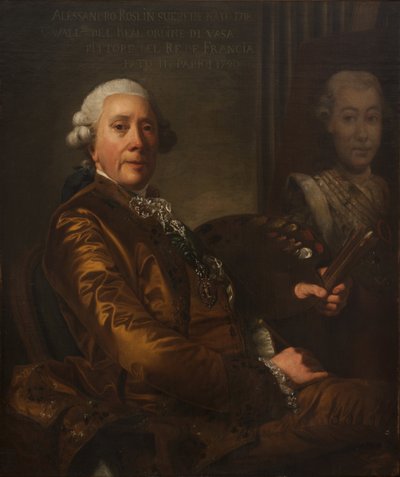 Otoportre - Otoportre, Roslin, Alexander (İskenderiye) (1718-1793) tarafından. Tuval üzerine yağlıboya. Ebat : 100x85 cm. Ulusal Müze Stockholm by Alexander Roslin