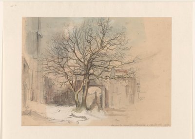 Kışın Maastricht'teki Sint Antoniusklooster Mahkemesi by Alexander Schaepkens