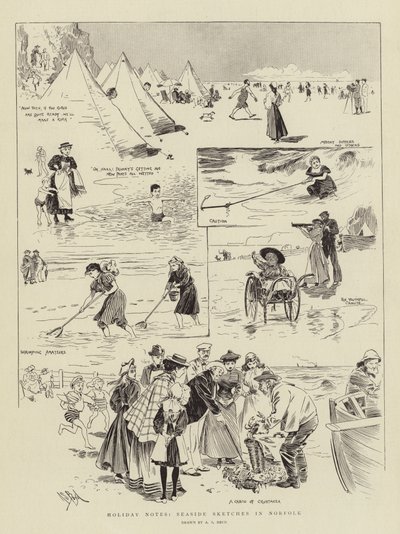 Holiday Notes, Seaside Sketches in Norfolk  by Alexander Stuart Boyd
