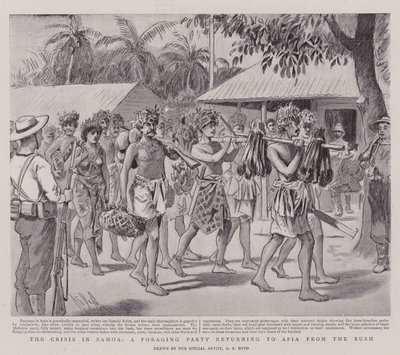 Bush'tan Apia'ya dönen bir Toplayıcı Parti olan Samoa'daki Kriz by Alexander Stuart Boyd