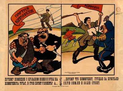 Toprak sahibi ve kulak neden bıçaklarını dişlerini bilerler..., 1920. by Alexander Vasilyevich Lebedev