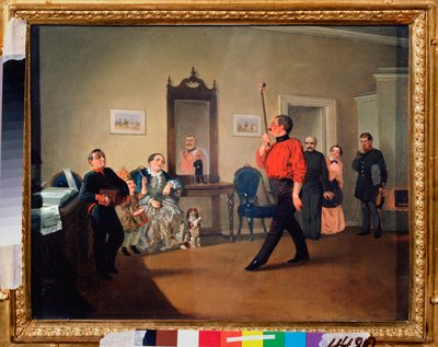 Barışçıl Marsomania - Alexander Vasilyevich Ustinov (1796-1868) tarafından resim, tuval üzerine yağma by Alexander Vasilyevich Ustinov