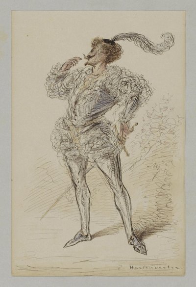 Tarihsel kostümlü kılıçlı adam by Alexander Ver Huell