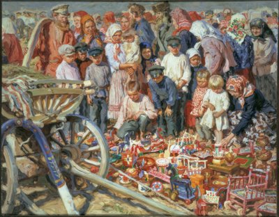 Fuarda oyuncak satıcısı by Alexander Viktorowitsch Morawow