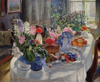 Paskalya masası. 1915-16 by Alexander Vladimirovich Makovsky