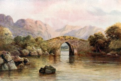 Brickeen Köprüsü, Aşağı Göl, Killarney (renkli lito) by Alexander Williams