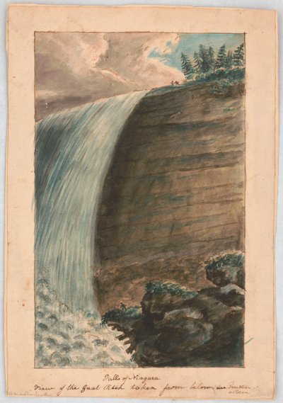 Niagara Şelalesi. Aşağıdan çekilmiş büyük sahanın görünümü, bakınız Ormancılar, bir şiir LCCN2016648705 by Alexander Wilson