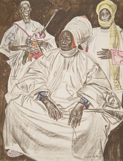 Afrika Çizimleri ve Tablolarından Zinder Sultanı Barma Mata, Citroen Center Afrique seferi sırasında idam edildi, ikinci Haardt Audouin-Dubreuil görevi, pub. Paris, 1927 by Alexander Yakovlev