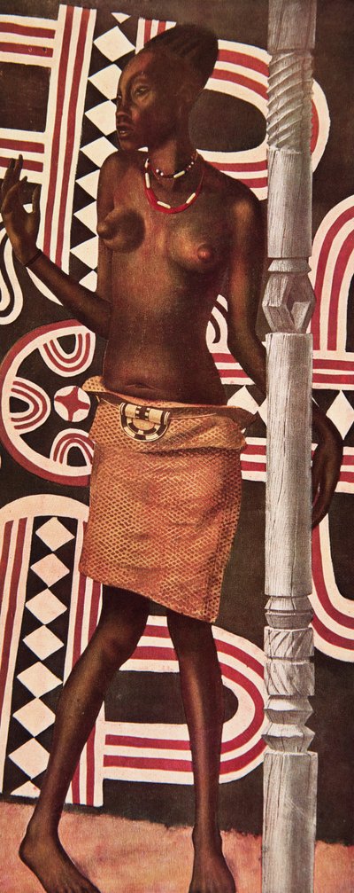Molende, la Mangbetou, Afrika Çizimleri ve Tabloları, Citroen Center Afrique seferi sırasında idam edildi, ikinci Haardt Audouin-Dubreuil görevi, pub. Paris, 1927 by Alexander Yakovlev