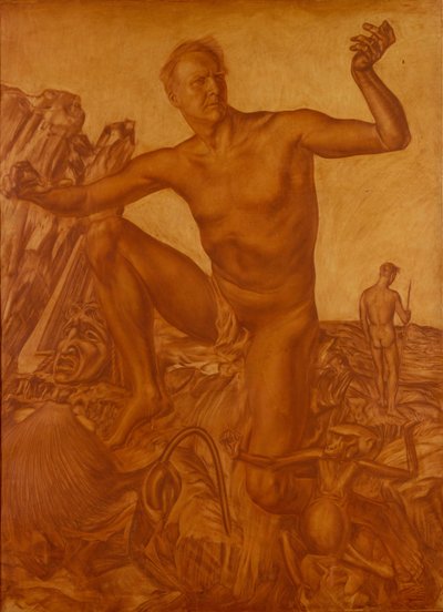 Şarkıcı Fyodor Shalyapin'in portresi 1873-1938, 1917 by Alexander Yevgenyevich Yakovlev