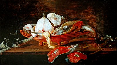Balık ile natürmort by Alexander van Adriaenssen