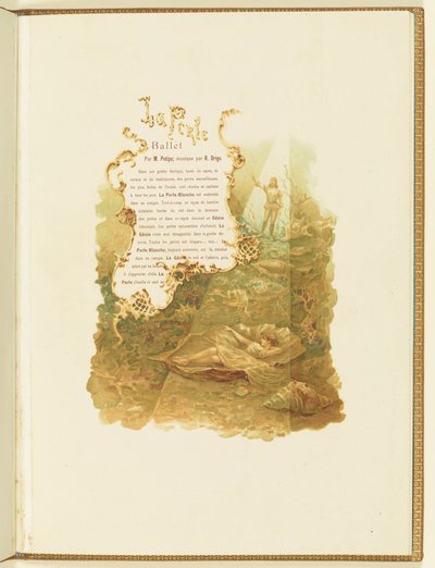 Marius Petipa ve Riccardo Drigo tarafından La Perle bale programı, 1896. by Alexander von Hohen