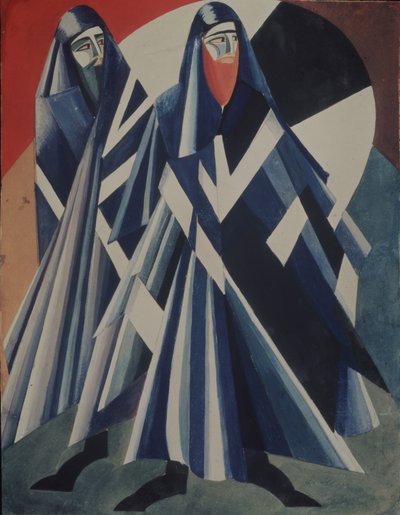 Yahudiler. O. Wilde'ın Salomé adlı tiyatro oyunu için kostüm tasarımı, 1917 by Alexandra Alexandrowna Exter