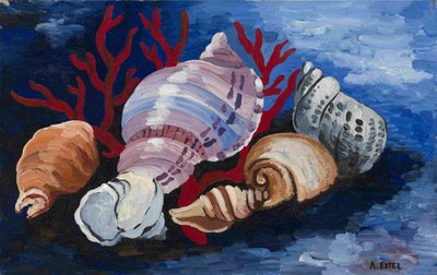 Deniz Kabuklu Natürmort, 1928 civarı by Alexandra Alexandrowna Exter