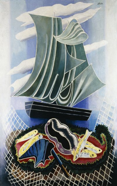 Bot; Le Bateau, 1936 dolayları (tuval üzerine yağlı boya) by Alexandra Alexandrowna Exter