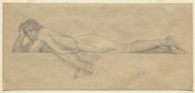 "Le Poete Florentin" için çalışma, c.1853 by Alexandre Cabanel
