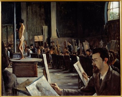 Ressam Alexandre Cabanel'in (1823-1889) Ecole des Beaux Arts'taki atölyesi Tacrede Bastet (1858-1942) tarafından Tablo 1883 Grenoble Musee des Beaux Arts Dikkat! Bu çalışmanın kullanımı, bir üçüncü taraf yetkilendirme talebine veya ek by Alexandre Cabanel